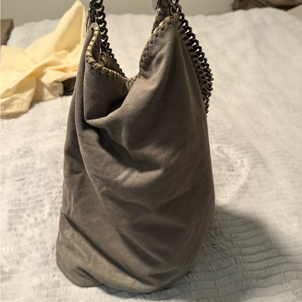 Stella McCartney Metallic Gray Chain Shoulder Bag